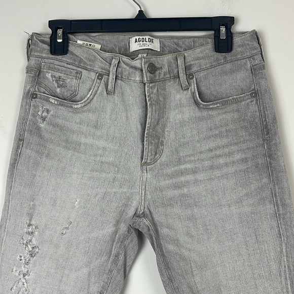 Agolde Jeans Sophie High Rise Crop Distressed Skinny Size 27 - Picture 3 of 16